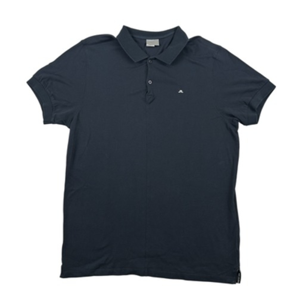 J.Lindeberg Polo Shirt‎ Mens Large 21st Century Lifestyle Black Logo Golf